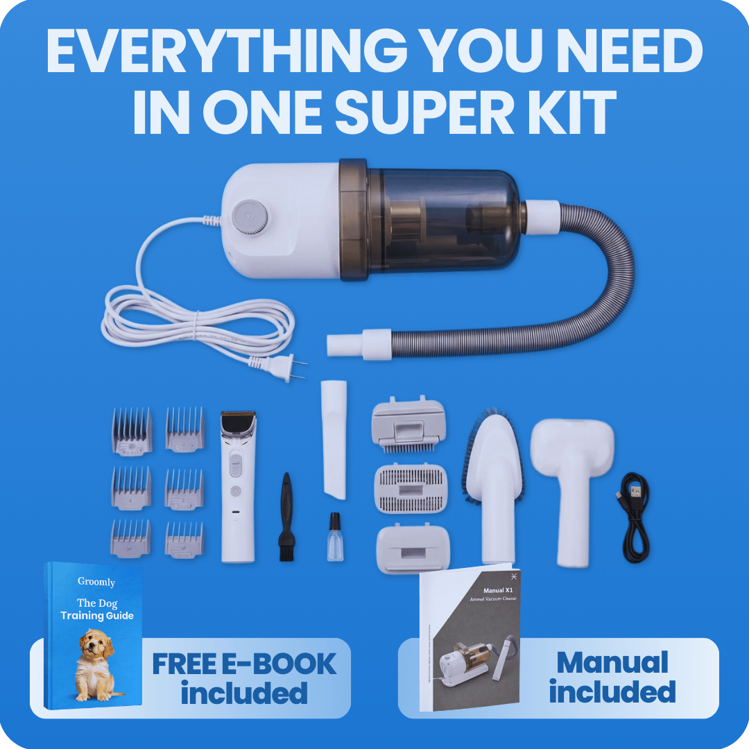 Groomly Pet Care Kit + Dog Training Guide